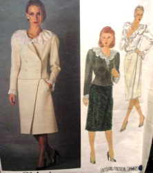 2567 80 CHLOE 2 BREASTED JACKET,WRAP SKIRT,BLOUSE PATTERN 10, 16